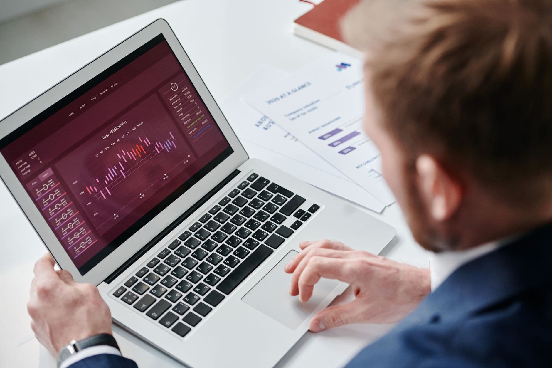 Laptop screen displaying a secure online accounting dashboard